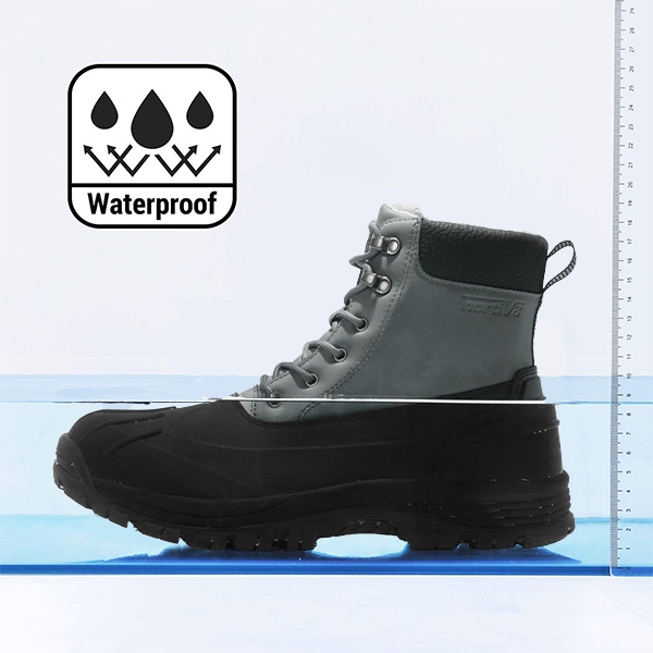 Men's Insulated Snow Winter Boots - GREY - 6